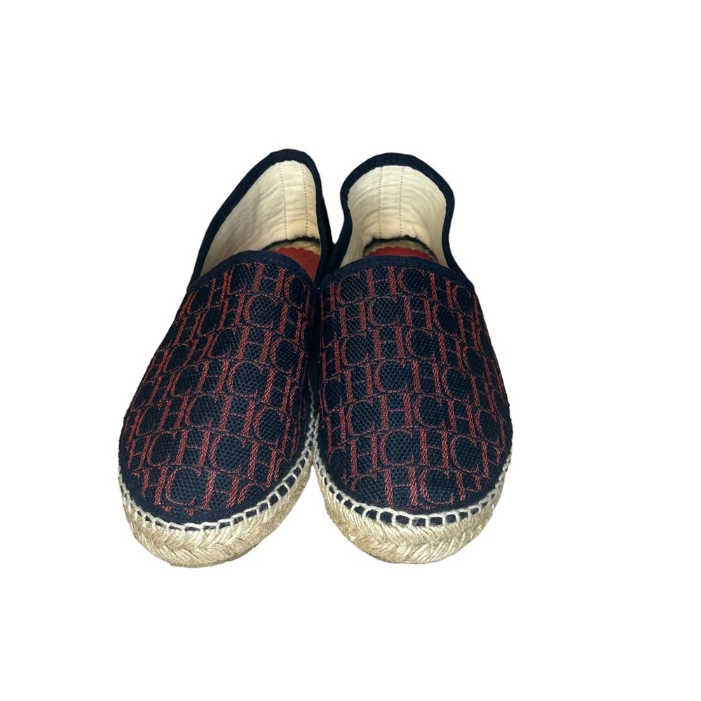 CAROLINA HERRERA RED LOGO ESPADRILLE SIZE 8/9 - Picture 2 of 5